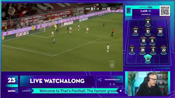 Goldbridge creator-led football watchalong