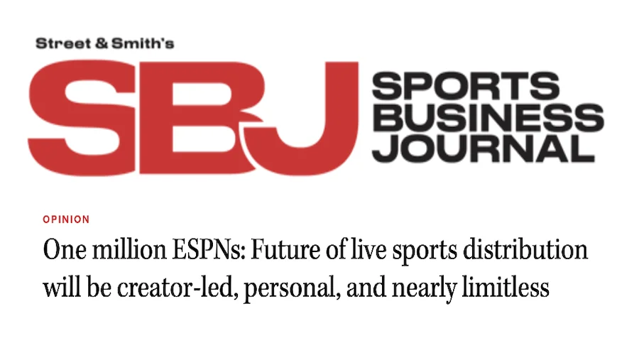 Sports Business Journal coverage of Creator Sports Network