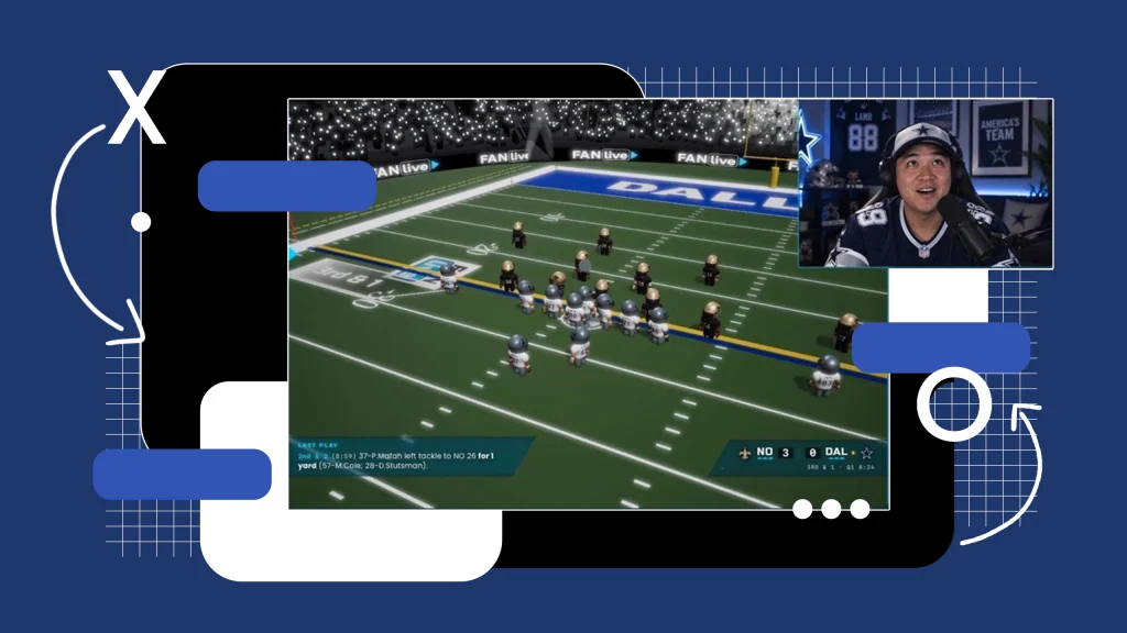 Sportico on NFL creators turning data into 3D gameplay on watch-along streams